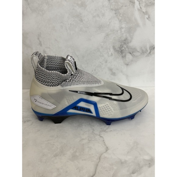 Nike Alpha Menace Elite 3 Football Cleats White Blue CT6648-101 Men\'s Size 11